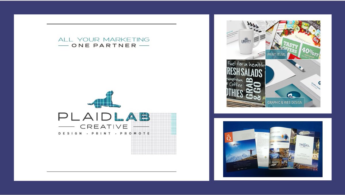 plaid_lab's tweet photo. Design. Print. Promote.
Chart your direction.
Advertise your brand with marketing and materials.

How can we promote yours?

Estimate: 201-410-2299 or bmindak@plaidlabcreative.com
All Your Marketing Needs. One Partner. https://t.co/yCBQMs3xY4