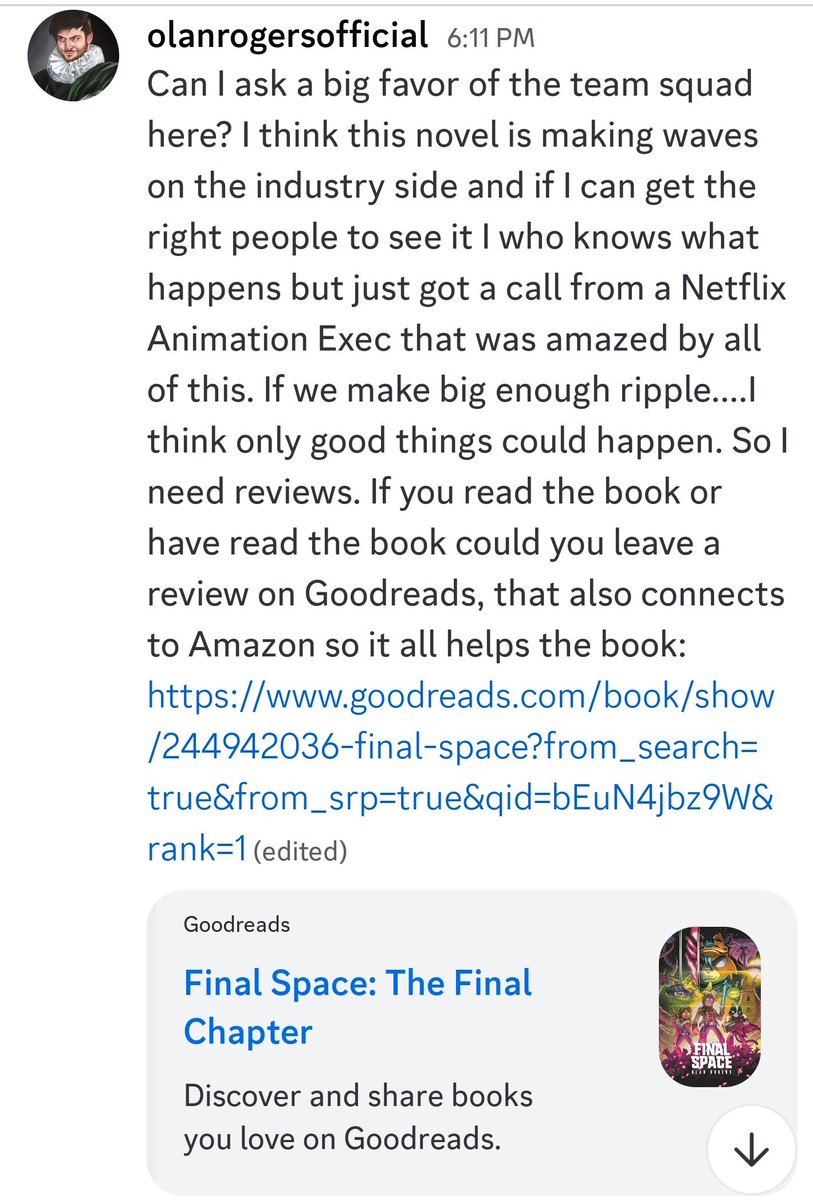 Incorrect Final Space Quotes 🌌 THE FINAL CHAPTER tweet media