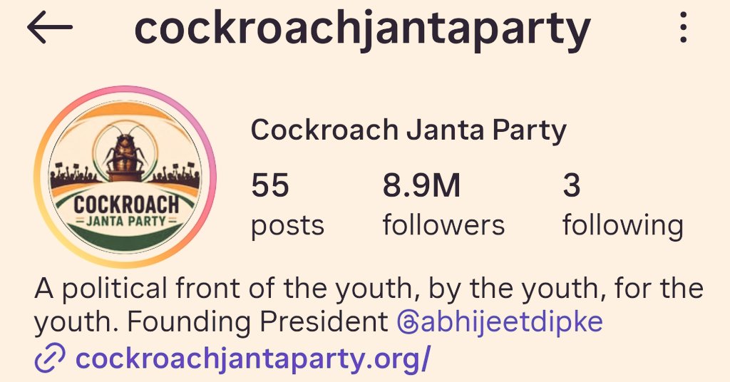 Cockroach Janta Party tweet media
