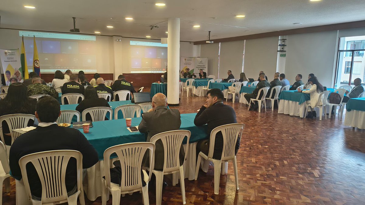 CNE_COLOMBIA's tweet photo. #CNEConLasRegiones | En Pasto (#Nariño), junto al Tribunal de Garantías y Vigilancia Electoral, participamos en el Comité de Seguimiento Electoral, en el que fue destacada la importancia de la postulación de actores electorales por parte de las campañas políticas. Esto es fundamental para fortalecer la #LegitimidadYTransparencia del proceso del 31 de mayo.