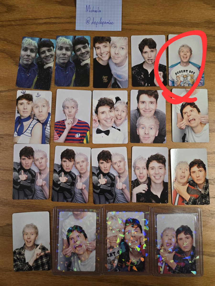 dnpdopamine's tweet photo. @capofdisaster @phanniehub @dnptrades Are you in need of the card I circled still? If so, I would love to trade for the S2 Phil solo angel t-shirt card https://t.co/rOvVZXLcM1