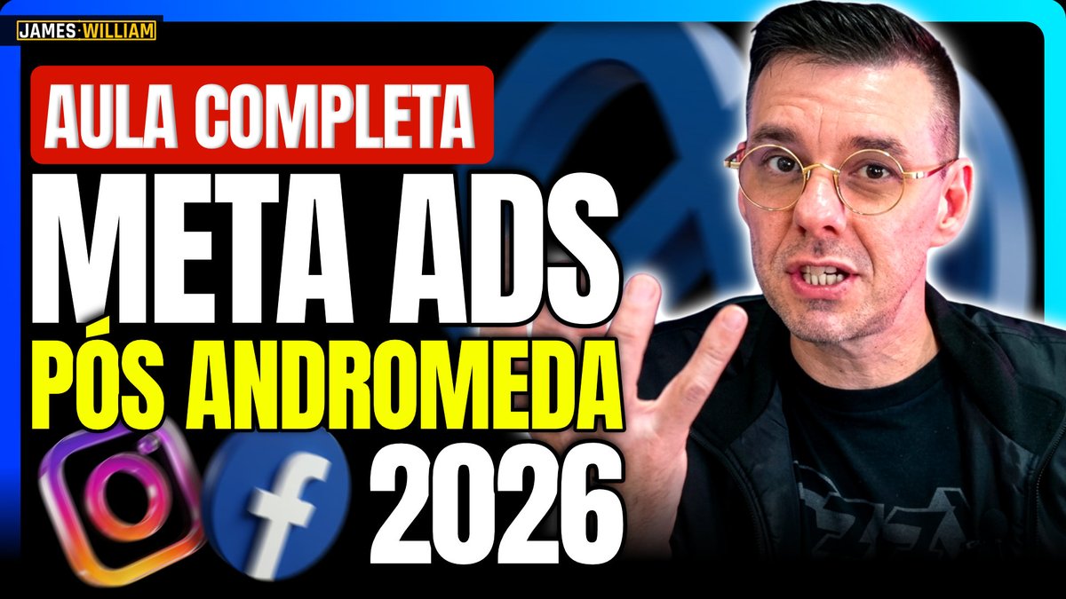 jameswillmit's tweet photo. Meta ADS Pós Andromeda 2026 - Aula Completa https://t.co/jkGvigNR73 via @YouTube https://t.co/9wBdm8dNQO