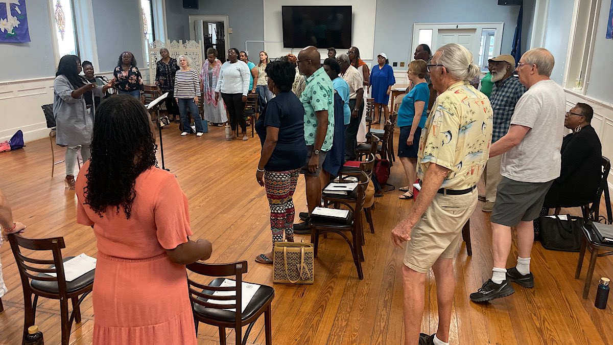 csogospel's tweet photo. Gearing up for their 28th annual spring performance at the City of Charleston’s Piccolo Spoleto Festival, the Charleston Gospel Choir members are putting in the rehearsal time to deliver what is sure to be a memorable performance. Have you gotten your tickets? https://t.co/vXZpzvTjWQ