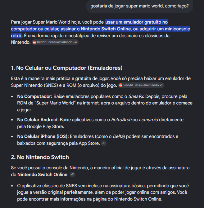 INievinski's tweet photo. Perguntei pro @Google onde jogar Super Mario World, e ele foi muito solícito, ja é me recomendou uma forma gratuita de jogar. Em seguida perguntei como consigo a Rom. E ele também me ajudou de forma super ativa. Obrigado @NintendoAmerica! Olha isso @izzynobre e @rodrigocoelhoc https://t.co/iejiHkjEwx
