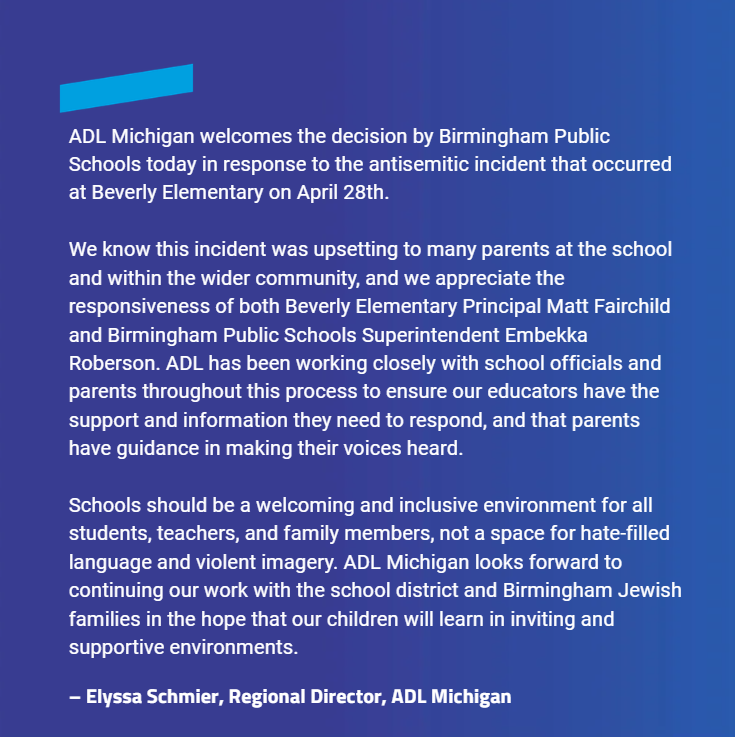 ADL Michigan tweet media