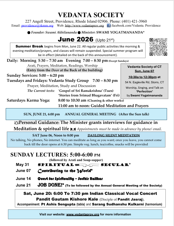 Vedanta Society tweet media