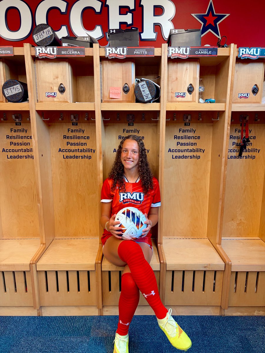 AvaBergman26's tweet photo. I am extremely blessed and excited to announce my commitment to Robert Morris University to continue my academic and athletic career. Big thanks to coaches @akaMichelleRick  and @kayla__mcnamara for the opportunity! Go Colonials! @RMUWSoccer @ImYouthSoccer https://t.co/eexm7j8Dcd
