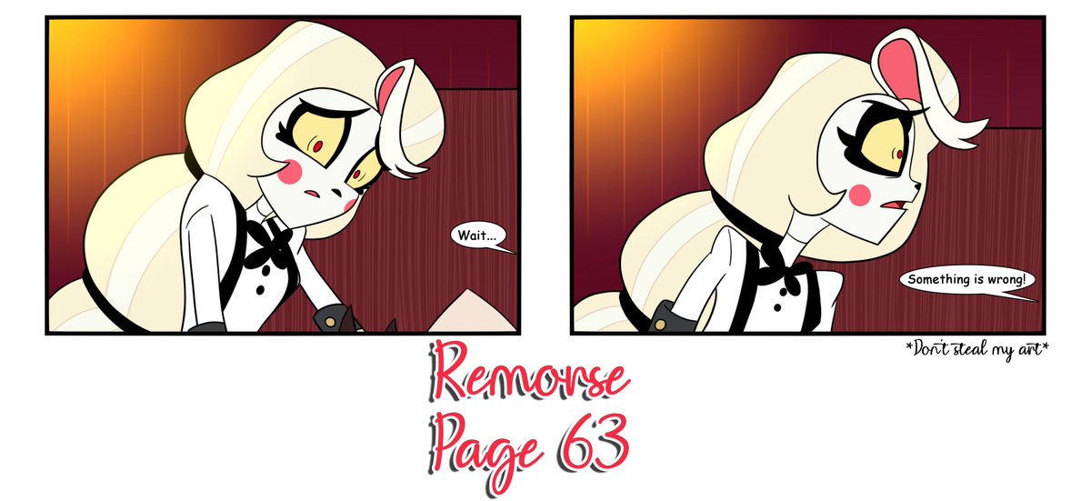 nala6098's tweet photo. Hazbin Hotel: #Charlastor REMORSE comic page 63❤️Husk what do you mean something is wrong?!😲
https://t.co/4rHVDjSp2g
#HazbinHotel #charlastor #radiobelle #HazbinHotelAlastor #HazbinHotelCharlie #alastorxcharlie #chalastor #アラチャ #Чарластор https://t.co/hLiFEmLSVQ