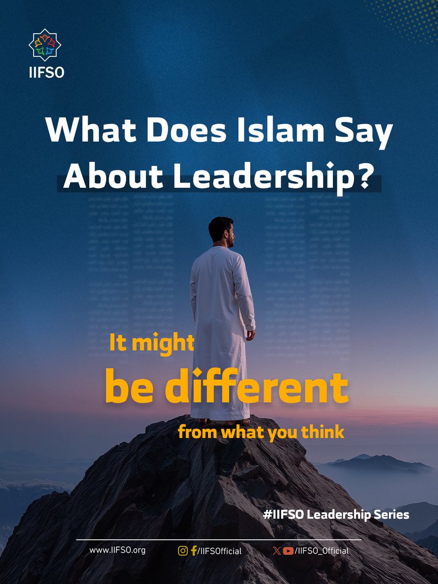 IIFSO_Official's tweet photo. القيادة في الإسلام أمانة ومسؤولية. يقول ﷺ: «سَيِّدُ القَوْمِ خَادِمُهُمْ». القادة لا يولدون بل يُصنعون بالتعلم وتطوير المهارات القيادية. #IIFSO #LeadershipConcept #LeadershipIdentity https://t.co/8yQN1IrGLc