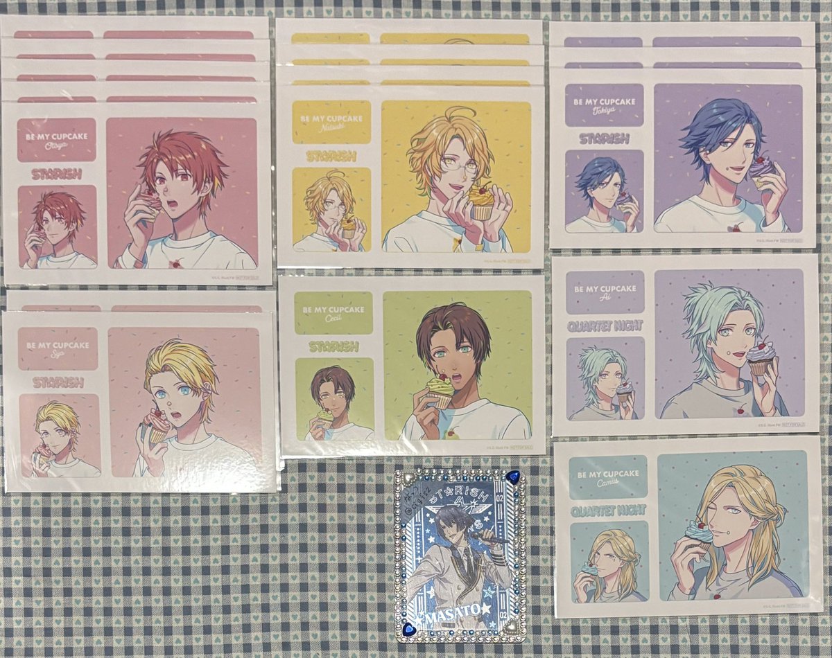 cigfs2's tweet photo. 【交換】うたプリ BGS BMC 購入特典 ブロマイド

譲▶︎音也 那月 トキヤ 翔 セシル 藍 カミュ

求▶︎真斗 レン

真斗、または真斗同数~含む交換希望

6/6(土)サザンテラス
都内お手渡し、郵送

よろしくお願いいたします🙇‍♀️ https://t.co/GbZOTPnG9V