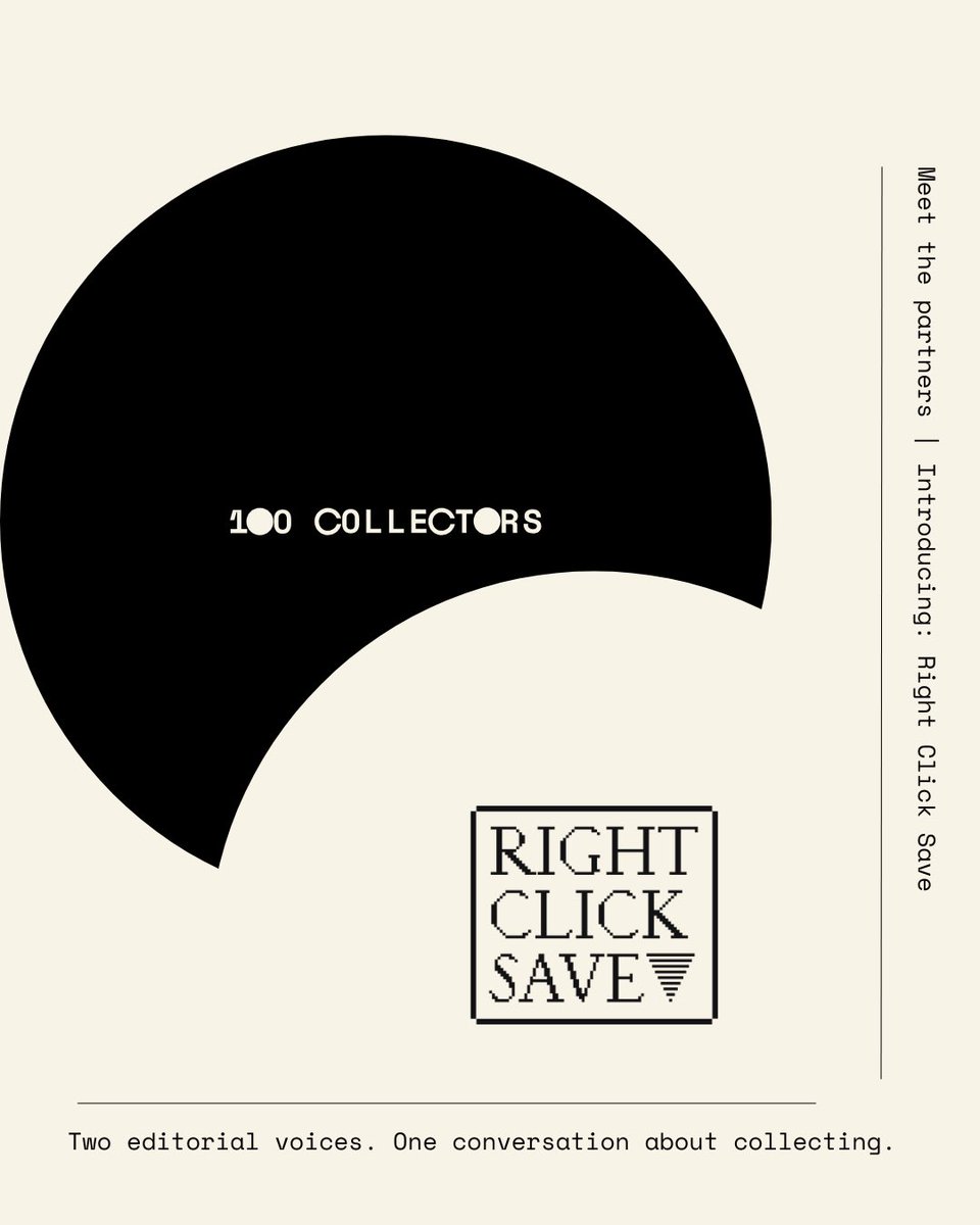 100collectors's tweet photo. Thrilled to launch On Collecting by 100 Collectors, our new recurring editorial series in partnership with @rightclicksave !

Every two months, we’ll bring collector perspectives to the forefront through interviews, essays, and conversations exploring the realities of collecting digital art today, from preservation and stewardship to discovery, legacy, and beyond.

We begin with 100 Collectors member EDOUARD @edouard , reflecting on NFT preservation and the challenges of long-term stewardship.

Looking forward to sharing more collector voices and stories in the months ahead.

https://t.co/Qj7WfRJTOF