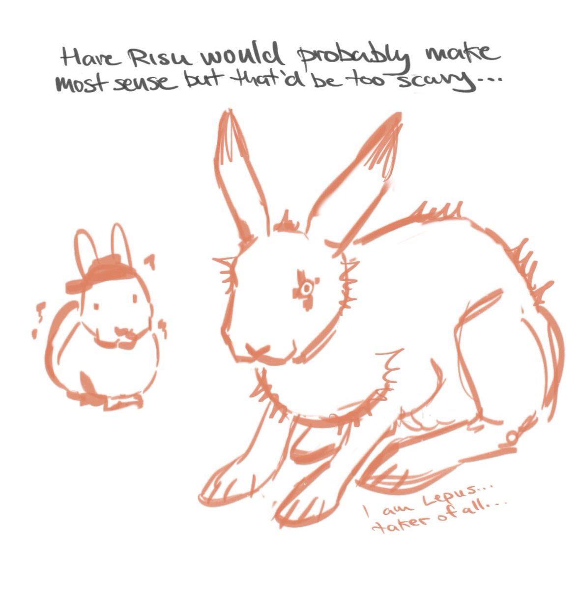 l_ucaluca's tweet photo. "sorry fithis istoo cringe cna you draw risukawa as bunnies. thank you" -> you’re joking if u think this is cringe i LOVEE LOVEE bunnies i make it a big deal to everyone who knows me!!!! thank you for requesting this specifically lolol https://t.co/Qu88Or1efB