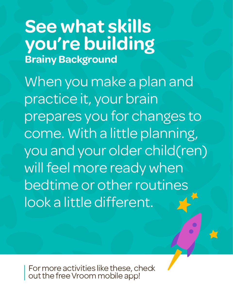 joinvroom's tweet photo. Bedtime might look a little different soon. 🌙

If you already have a child, this is a moment to start talking about what could change and what might stay the same. Practicing a new routine now can help everyone feel more ready.

This tip helps you prepare together. 🧠 https://t.co/3xHl2qdZmN