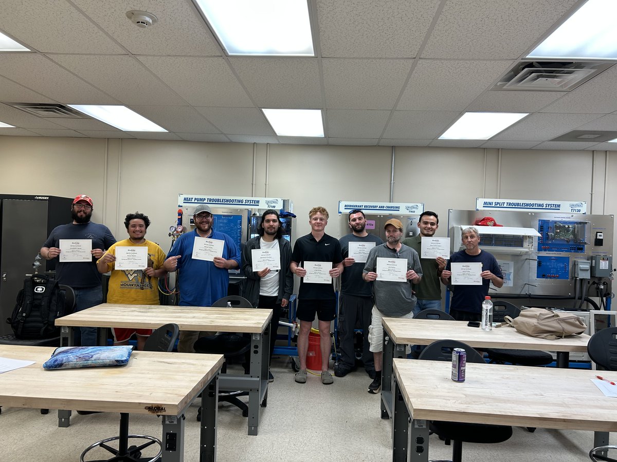 BlueRidgeCTC's tweet photo. On May 26th, our HVAC Class of 2025-2026 completed all three courses and received a Certificate of Completion.
For the list of students and more info, click here: https://t.co/yYHfLA9K8d https://t.co/b457wjJs6I