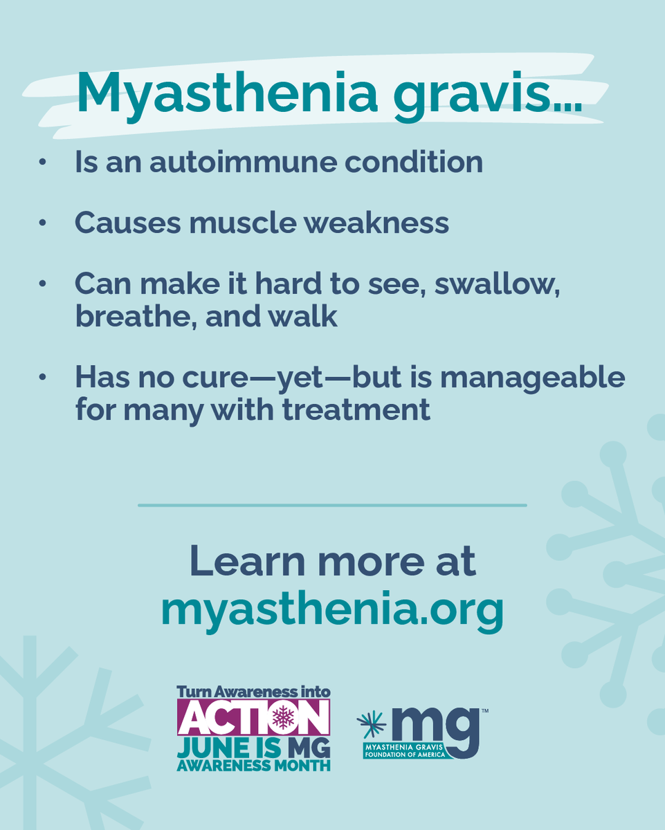 MyastheniaOrg's tweet photo. Share for awareness this June. Learn more about myasthenia gravis at https://t.co/zcLsQvaTgN https://t.co/C6JprgcSIv