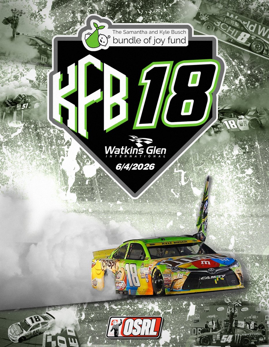 OSRL_'s tweet photo. racing for rowdy

Tonight the Premier Series returns to Watkins Glen for the Bundle of Joy Fund KFB18 at The Glen, with $2 donated to Bundle of Joy for every Kyle Busch tribute scheme in the race tonight.

🕘 - 9:00 PM EDT
📺 - @SplitSecond_TV 
🎨 - @Lynprovising https://t.co/IWm4Fi9iR3