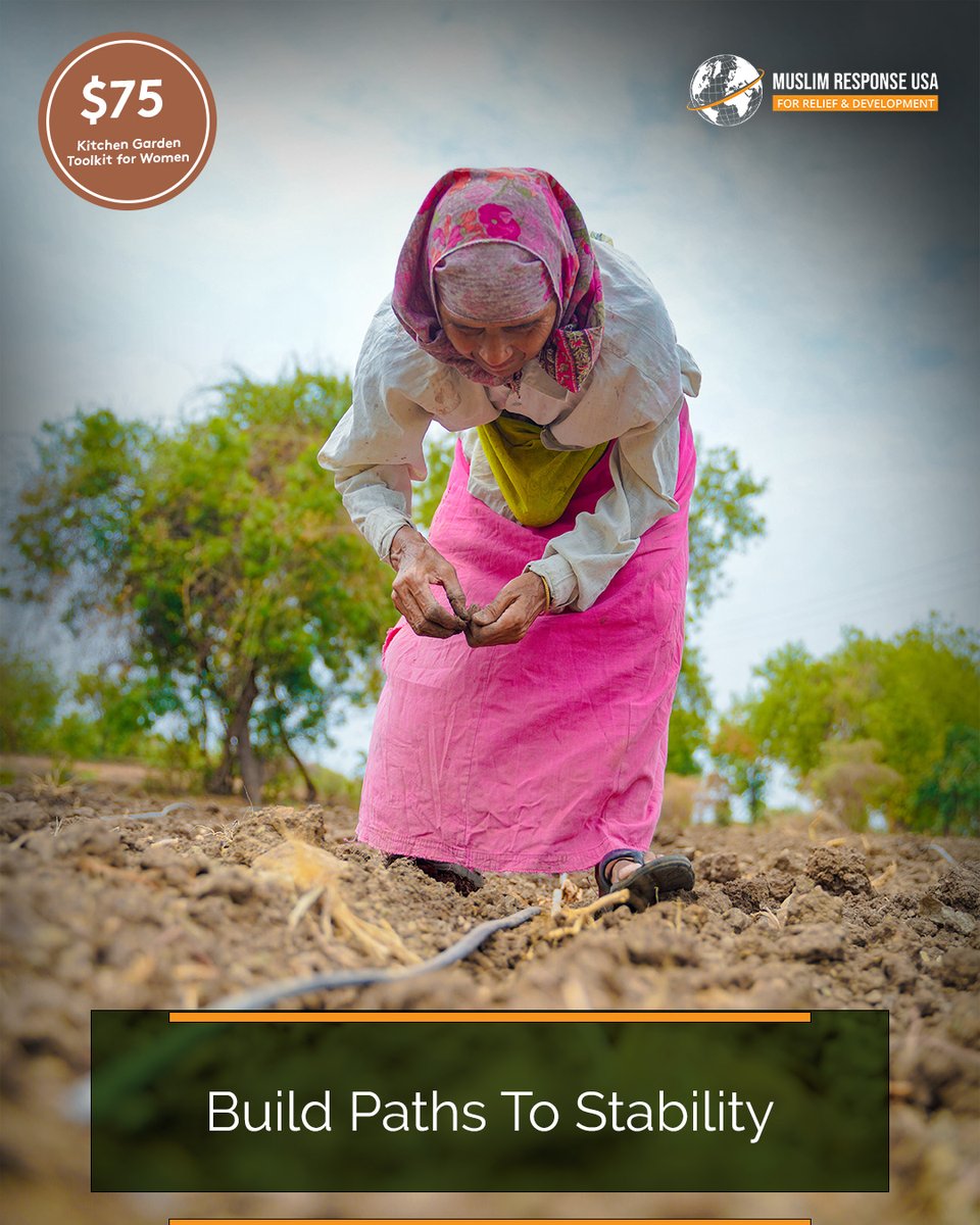 ResponseUSA's tweet photo. Many families struggle without steady work, but with a little support, they can create a brighter future.

$75 provides a Kitchen Garden Toolkit for women, helping them build a stable income.

Give support today and help them thrive.

Donate now - https://t.co/XLnF0NqcA3 https://t.co/OTjiKkCeLb