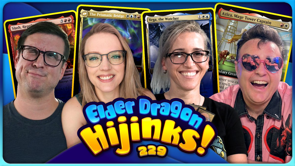 EDHijinks's tweet photo. This week's episode is perfectly normal with normal people doing normal things. Yep.

🦎 Jim on Slash
🌈 Eilidh on Prismatic Bridge
🦉 Olivia on Vega
🏈 Alan on Aziza

Watch the full episode here:
https://t.co/M1b7YBYAmr 

Check the replies for our BIG ANNOUNCEMENT! https://t.co/F0EmqMjrAV