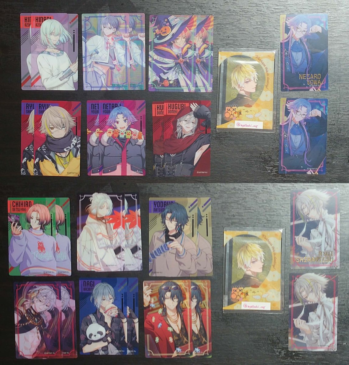ayatsuki_mg's tweet photo. 【交換】18TRIP エイトリ クリアシートコレクション

譲◈ 幾成 千弥 潜 ☆凪 琉衣 ○夜鷹 子タろ
求◈ 太緒

2box予約済み
同士交換

まとめて交換優先
☆は○含む交換優先

郵送のみ
検索からでもお気軽にお声掛けください https://t.co/Xewkqoazef