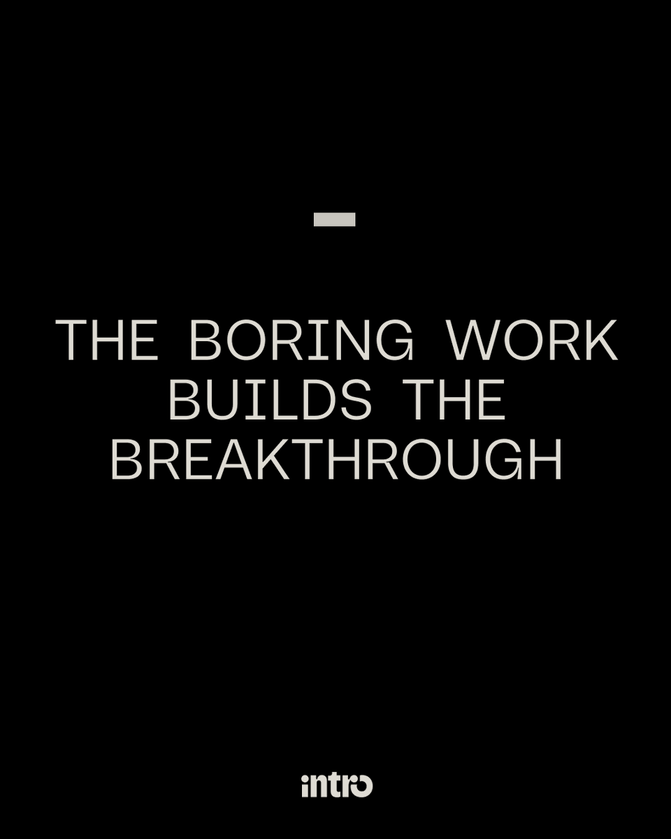 intro's tweet photo. Few will see the reps, but everyone will notice the results. 

Save this for the days it feels like nothing’s happening, then do the next "boring rep" anyway. https://t.co/7KbfpmAkUT