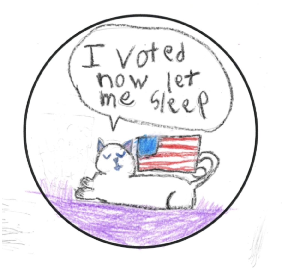 jen_rice_'s tweet photo. I am obsessed with this finalist in this year's Michigan “I voted” sticker design contest https://t.co/o3cvQltaKC