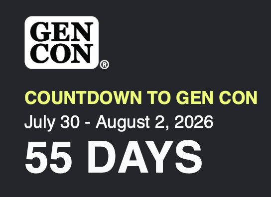 TheEvilDM's tweet photo. Man only 55 days until Gencon. The best convention I've been too. I know people like small conventions, but I do not. I like that it's packed with games I would NEVER see at the little conventions and so many deals with thousands of vendors. ⚡️💥🔥 https://t.co/gGtEAeBfZh