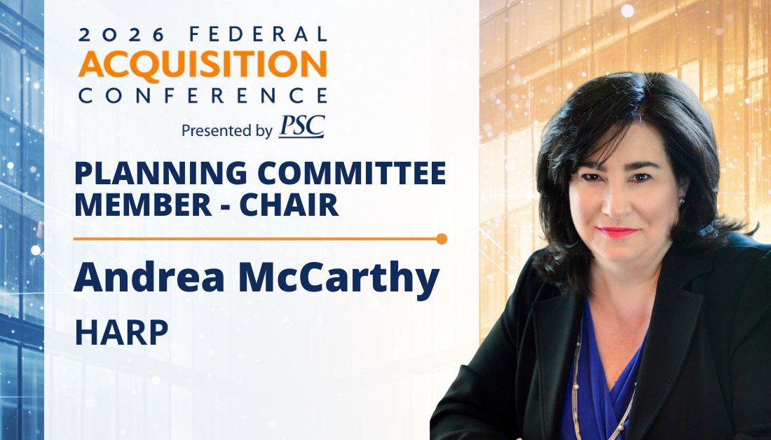 PSCSpeaks's tweet photo. A special thanks to Andrea McCarthy of HARP for serving as chair of the Federal Acquisition Conference planning committee. Her leadership is instrumental in shaping the strategic vision and driving the conversations to offer opportunities for your business’ growth FY2026–2027 and beyond.

➡️ Register to attend the Federal Acquisition Conference on June 25 in Arlington, VA or virtually at https://t.co/0f4Kmv7jR5 #PSCfedacq26