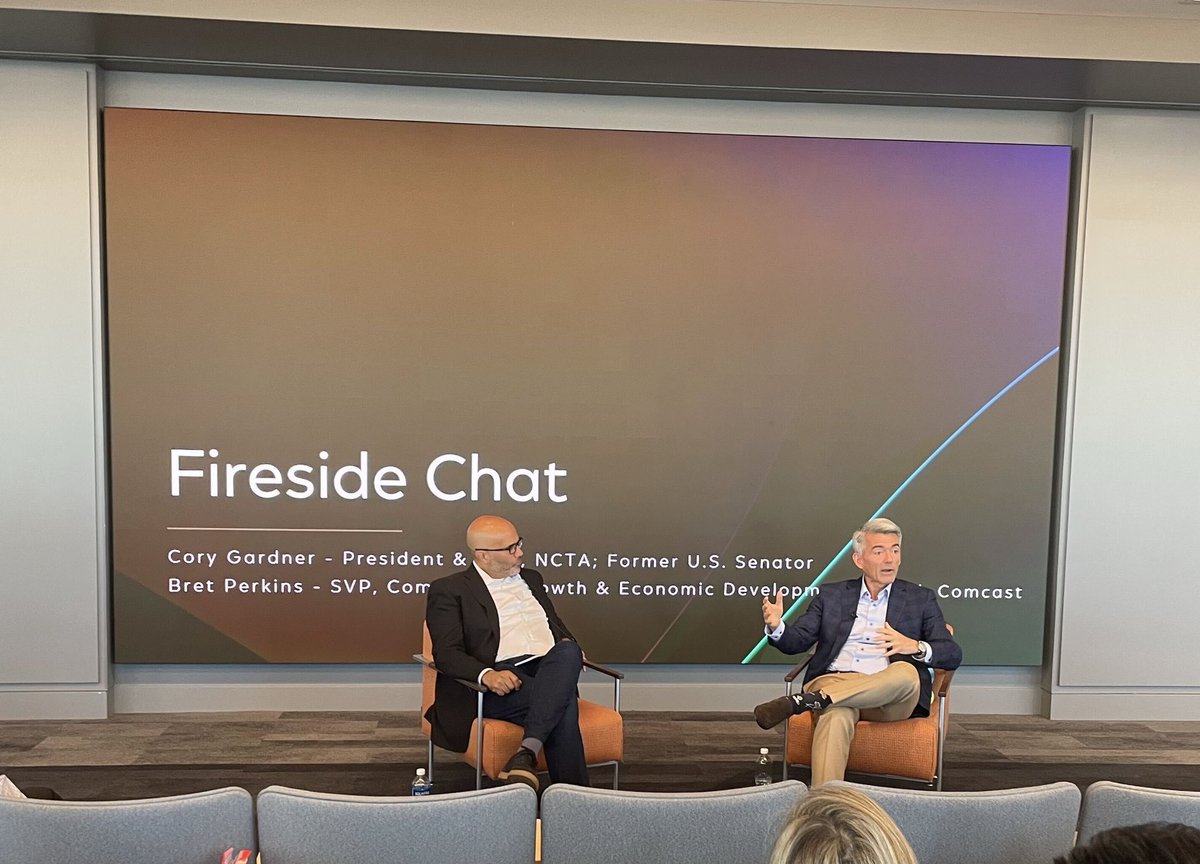 CoryGardner's tweet photo. It was an honor to participate in a Fireside Chat at today's Telecom Industry Summit on Protecting Critical Communications Infrastructure.

Protecting network infrastructure means protecting public safety, economic opportunity, and America's digital future.

The unprecedented level of coordination around this issue reflects the seriousness of the threat.
