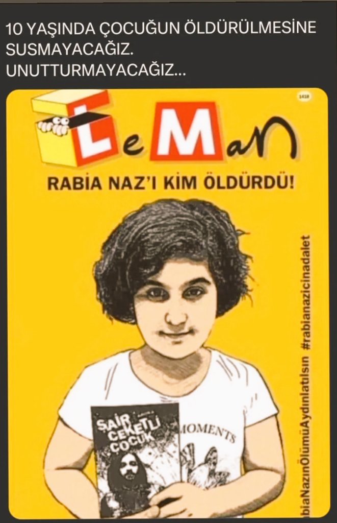 EsinTetik6's tweet photo. Rabia Naz için ADALET istiyoruz unutmadık unutmayacağız Unutturmayacağız https://t.co/3Xth7dCNxv