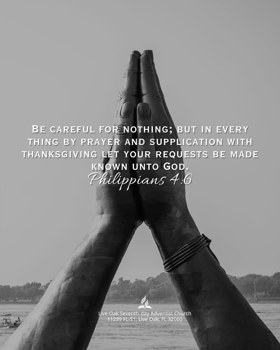 LOFLSDAChurch's tweet photo. Worry weighs down the heart, but prayer lifts our burdens to the One who can carry them. GOD invites us to bring every concern to Him.
Replace one worry with one prayer today and trust GOD with the outcome.
#MidweekReflection #PrayInsteadOfWorry #FaithOverFear #PrayerLife https://t.co/SiU6QAw5t0