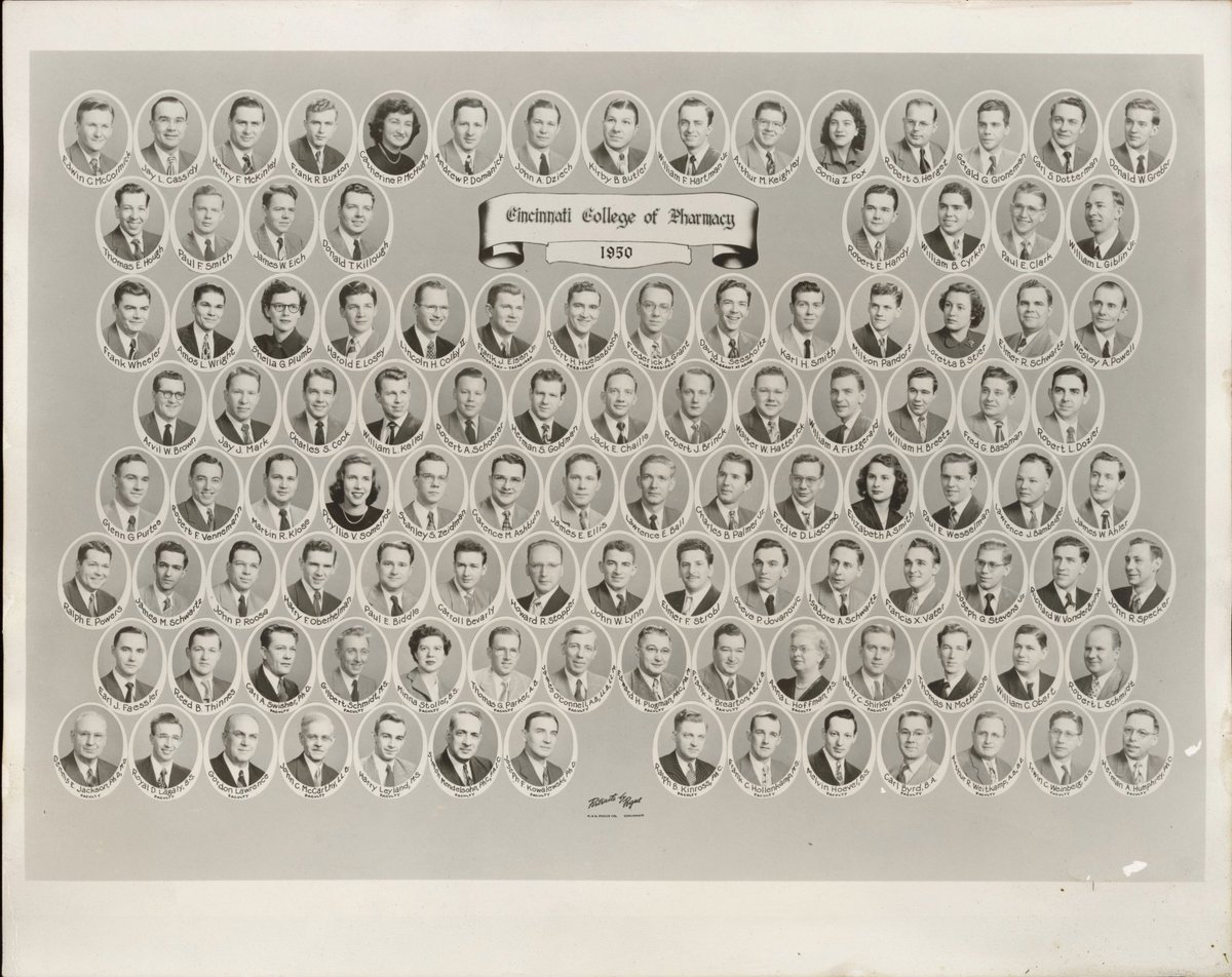 UCPharmacy's tweet photo. #TBT to the Class of 1950! 🎓 
These trailblazers paved the way for future generations at the UC James L. Winkle College of Pharmacy. Today, we honor their legacy and the impact they have made in the field. Here’s to the past, present, and future of pharmacy!

#ThrowbackThursday https://t.co/Nq4eL1bff0