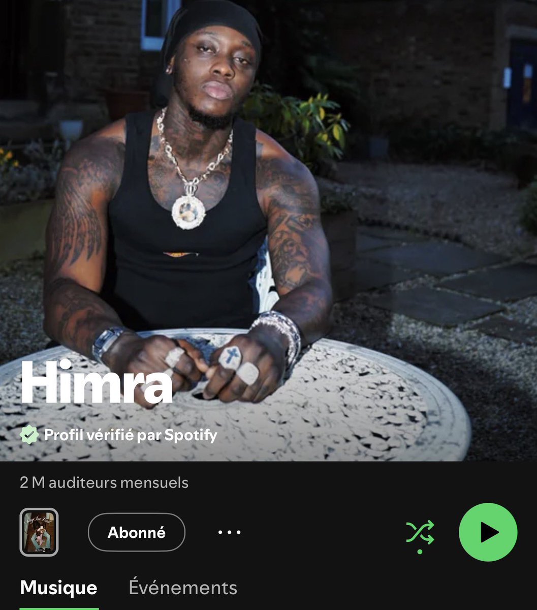 LeNerveux01's tweet photo. Les ultras on an encore réussi à le faire !!! 
Oui 2M d’auditeurs sur Spotify pour le H, incroyable 🔥❤️😫😫😫⚔️⚔️ https://t.co/a4IBb6m31S