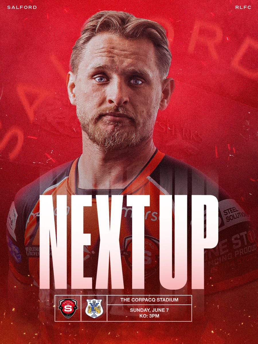 Salford_RLFC's tweet photo. This Sunday it’s @Doncaster_RLFC who come to The CorpAcq Stadium! 

Can we make it 3 in a row?

Tickets available now 👇

https://t.co/BNtxO1uBy9 https://t.co/1r5XYqMutn