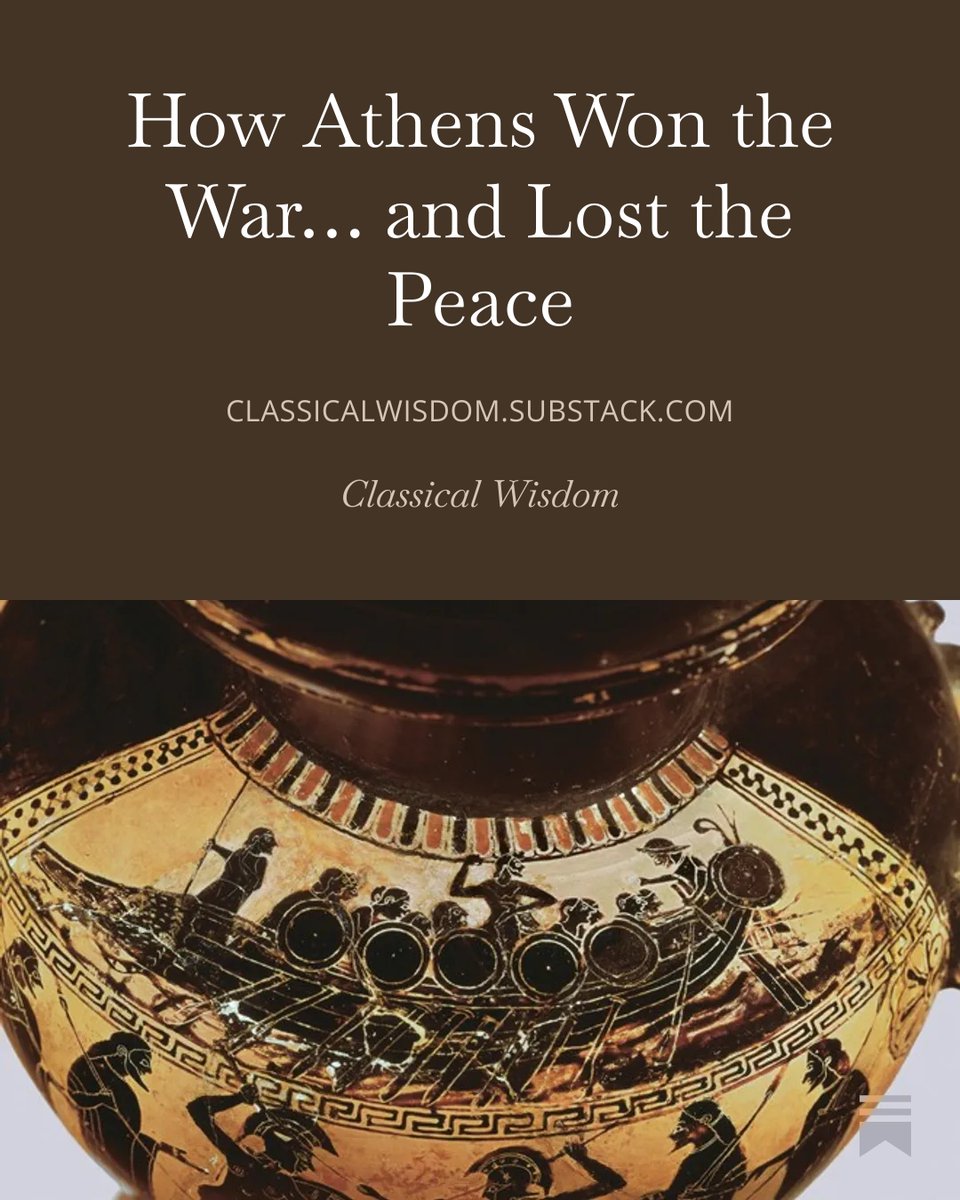 ClassicalWisdom's tweet photo. Athens defeated Persia and emerged as the dominant power in the Greek world. This piece looks at how military success, wealth, and political ambition reshaped Athens during the 5th century BC.

https://t.co/VKshV7hHQb

#AncientGreece https://t.co/fCSdZQLp7D