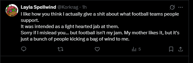 Korkrag's tweet photo. @lancs_rob @TheresaMcG19 @labourlewis No, like you saw here, it was a lighthearted jab. https://t.co/hKpUH9qrW1