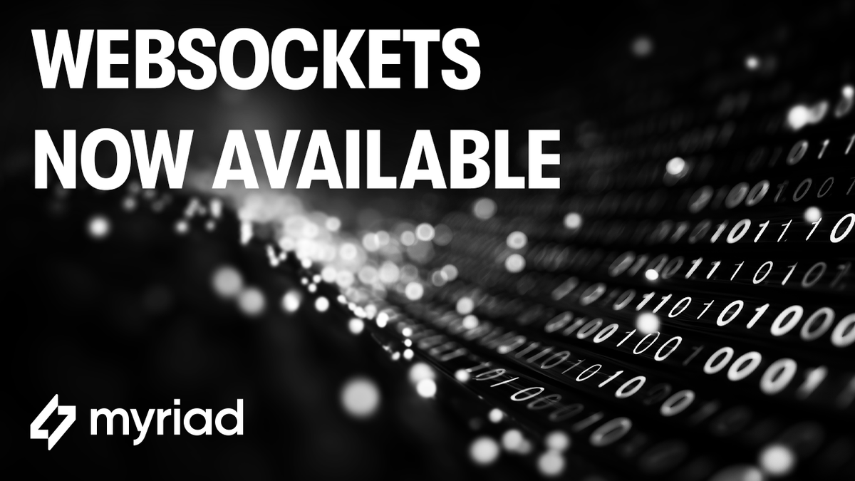 MyriadMarkets's tweet photo. Execution speed is everything, and we’ve been hard at work ensuring our front end provides the best user experience possible. We’re now excited to extend another layer of support to our builders as we introduce real-time updates with the addition of WebSockets via our API. https://t.co/yOERXRgsEN