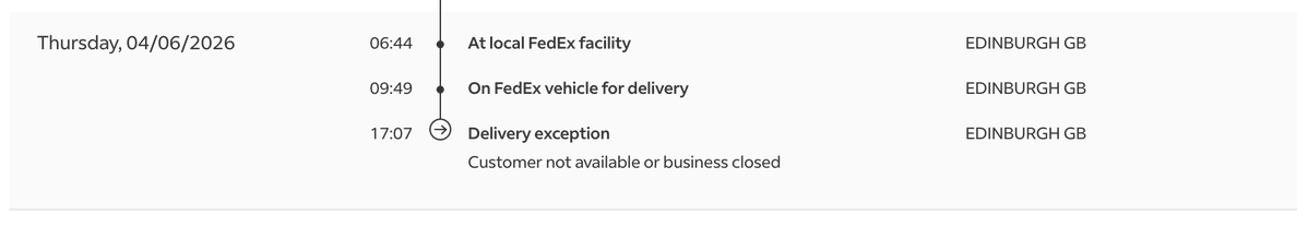 IDHDRUM's tweet photo. @FedEx I take exception to being told this was all my fault when clearly your driver ran out of time. Been in all day waiting on this, photo isn't even near my house. When can I expect a 1st delivery attempt? https://t.co/34oyS5Ddbm