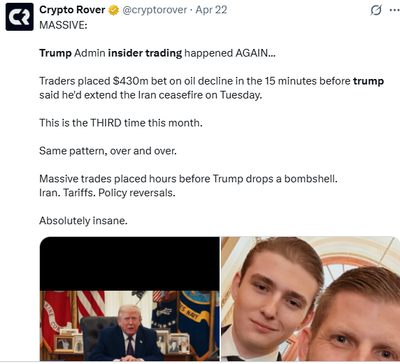OrganicFPC's tweet photo. @DonaldJTrumpJr yeah by encouraging unbridled insider trading by STONE COLD TRUMP FAMILY CRIMINALS. like nothing says committed to ending fraud more than this, right? #ImpeachTrump https://t.co/LGN4vc4Sbu