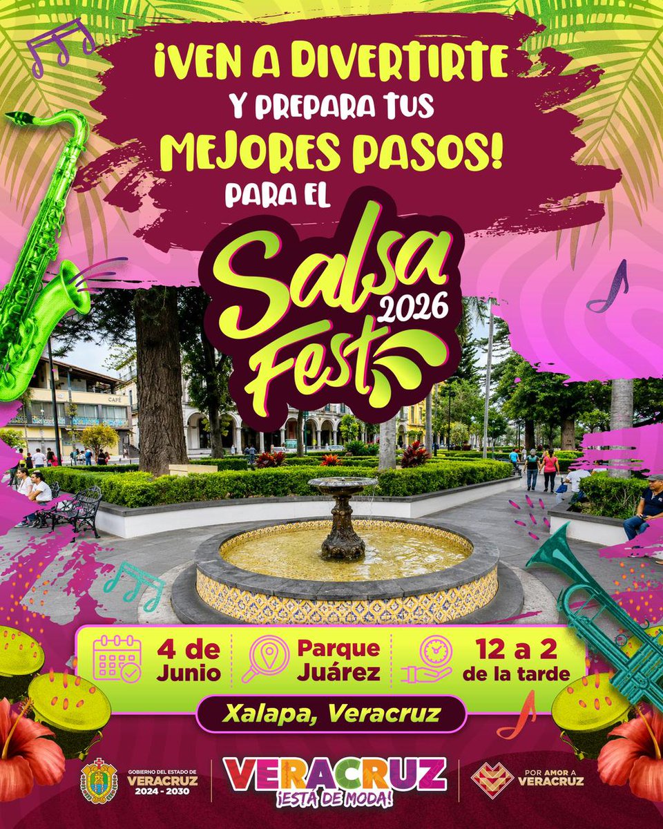 SalsaFest_Ver's tweet photo. ¡Xalapa! ✨Tenemos una sorpresa muy salsera para ti.

Ven este 4 de junio para una dinámica llena de baile y energía, preparándonos para el Salsa Fest 2026.

⏰De 12:00 a 2:00 PM

#VeracruzEstáDeModa https://t.co/GE0BPrD1uw