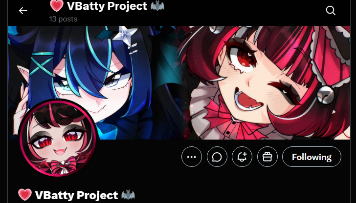 CircusBatty's tweet photo. VBatty has a new Banner!!! Check it out!!!!
art by @YumiVampyre !!! ππππ
#VBatty https://t.co/1wG9XFZTMC