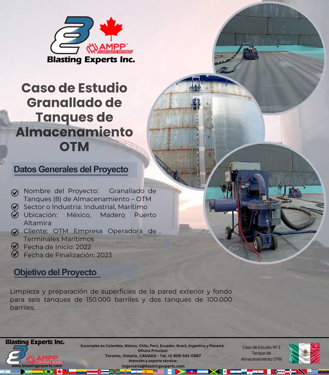 blastingexperts's tweet photo. #TBT | Caso de Estudio OTM – México 🇲🇽 2023
Hoy recordamos uno de los proyectos más representativos ejecutados por @blastingexperts  en el sector industrial y marítimo. https://t.co/b0xg7SoCXE