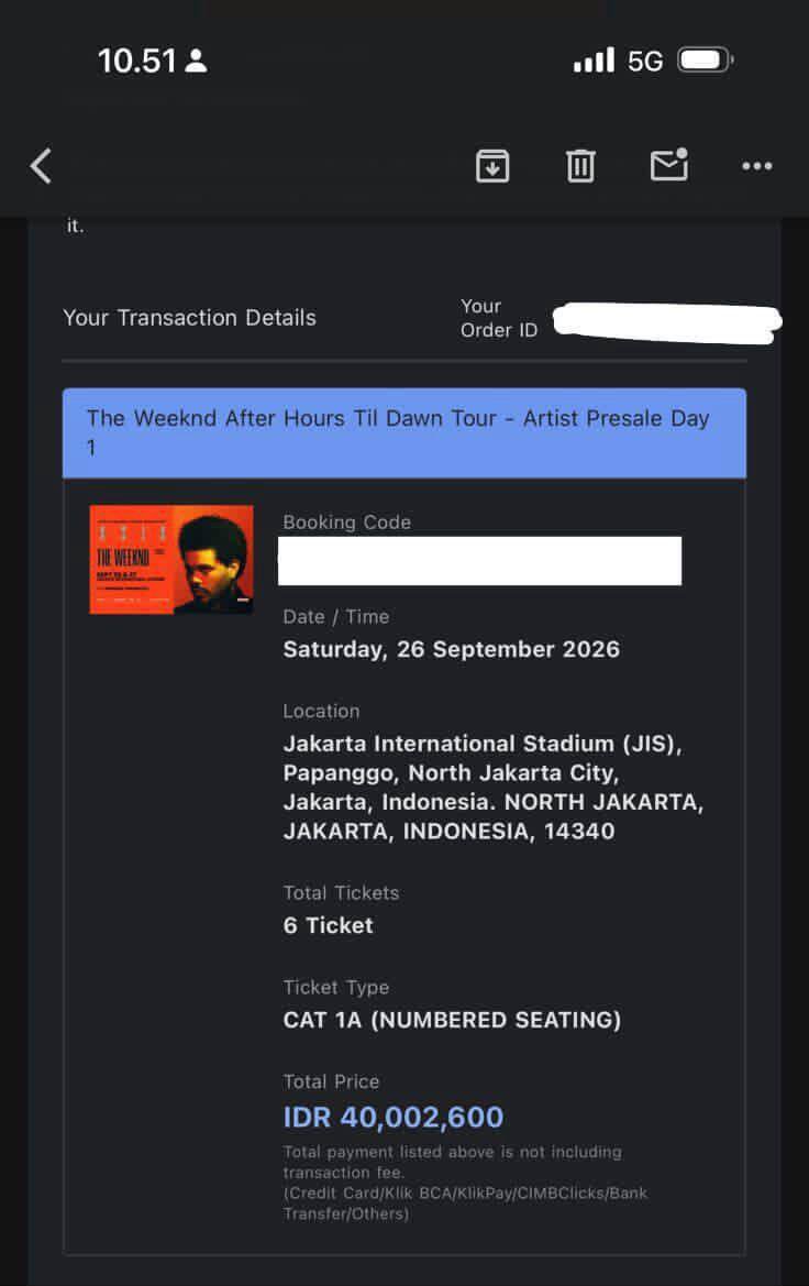 quanxeey's tweet photo. WTS cat 1A Day 1 (nama bisa dibantu jadi nama kalian) 

❌GAK HARUS TAKE ALL❌
💰untuk price bisa chat pribadi ajaa (bisa nego)
#wts #wtb #theweeknd https://t.co/OtP4KWfFxS