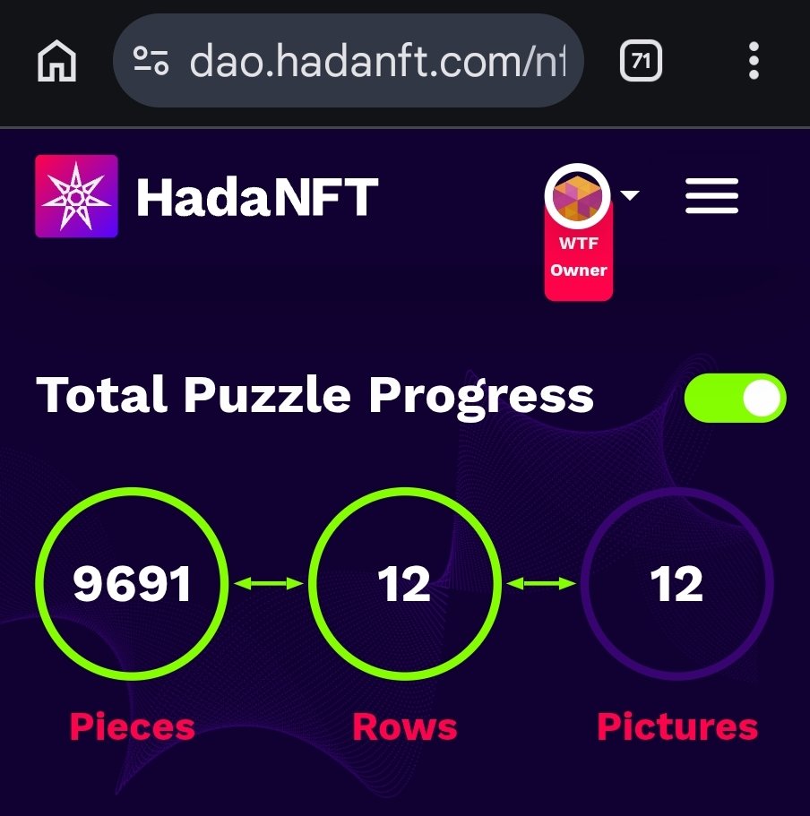 UberSlim's tweet photo. @Krypto_Konnect @AlexPE5692 @moneymindedapes @ATM_xrpl @bearchampxrpl @browardboyxrp @BULLISHBAYnana @coov_x @swift589 @GutzTM21 @FICA70648107 Good on ya @moneymindedapes 🙌🔥

We at @HadaNFT maybe not the loudest, but we're still here too 👊🫡

9.6k of 13.7k minted 🧩
12 rows already converted 🚣‍♂️

We have some MMApes in our treasury too! 💎🔒

#NFTPuzzlification https://t.co/UNd7tYuA3S