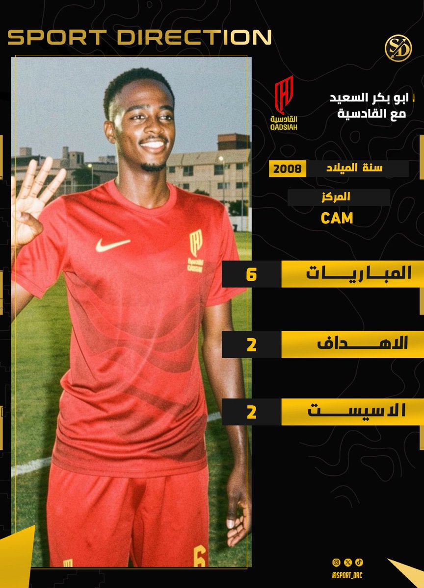 Sport_DRC's tweet photo. 📊 || نجم سبورت دايركشن ونجم #القادسية ابو بكر السعيد في موسم 2025/26 ❤️🔝 https://t.co/jVCPXlCYsl