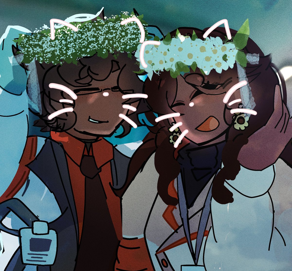 M3T4LL1C4FAN_'s tweet photo. "*gibs thy trio plus Artie matching flower head crowns.*" -> thank you , Anon! 
(..◜ᴗ◝..)

- Lia

 ( https://t.co/7Qjzzd9HI9 ) https://t.co/mOwe2iwg0f