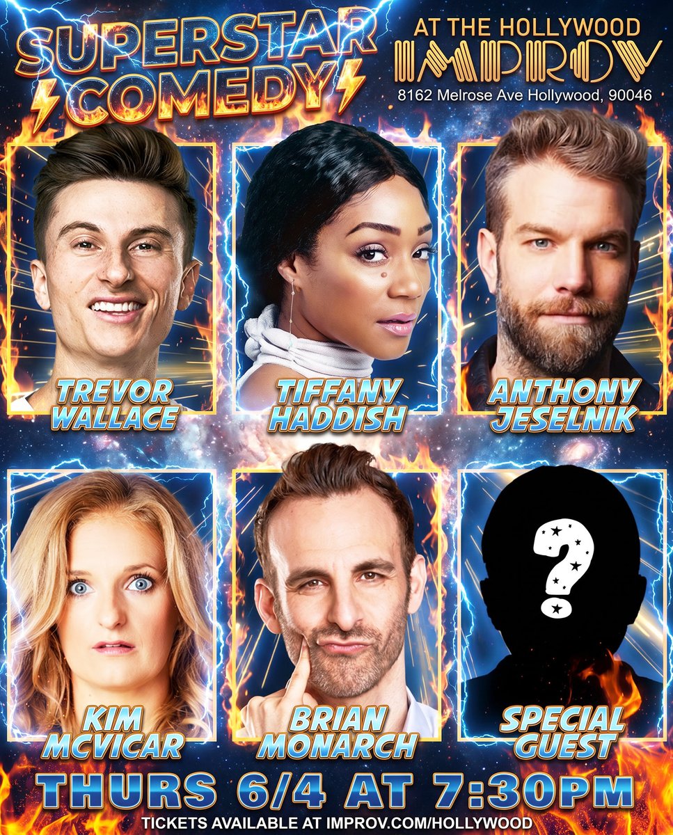 HollywoodImprov's tweet photo. Only a few tickets left for tonights 7:30pm show in The Main Room featuring @anthonyjeselnik @TiffanyHaddish @wrevortallace @brianmonarch &amp; more! Get the last tickets at https://t.co/2zDeuaxUJc 

#hollywoodimprov #comedy https://t.co/ZYAXyDeJBb