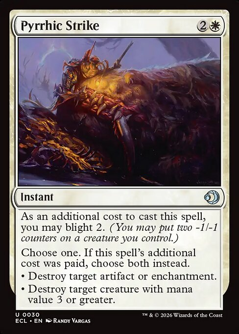 BowToChris's tweet photo. @SaffronOlive White Modal spell with a mode that kills only large enough creatures. https://t.co/9rqyudBwZ6
