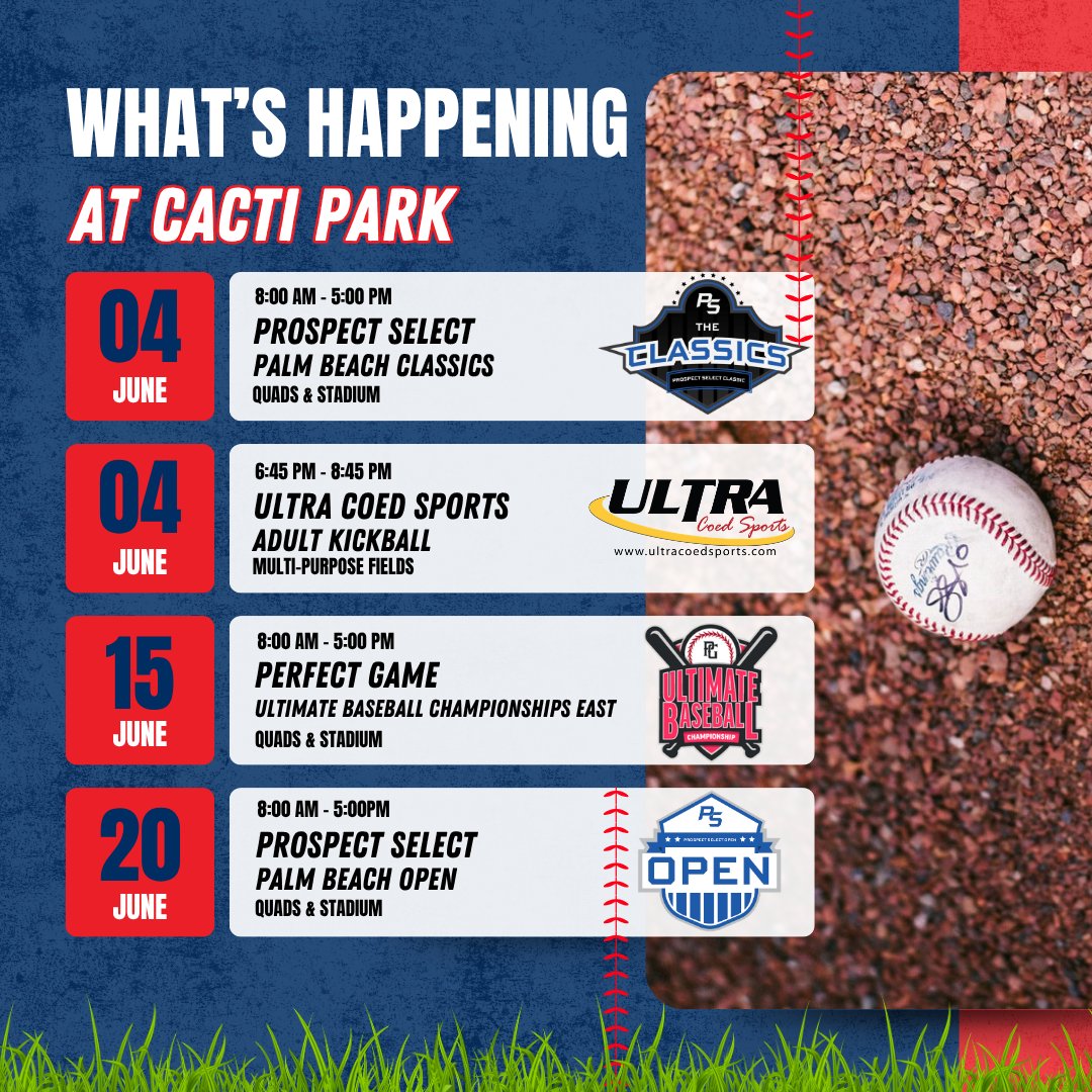 CACTIParkPB's tweet photo. Our events don’t stop when Spring Training ends!👟 

Interested in hosting your event at CACTI Park? Contact us today to bring your vision to life! 

✉️info@cactipark.com
📱561-500-4487 https://t.co/ulDODvTnns