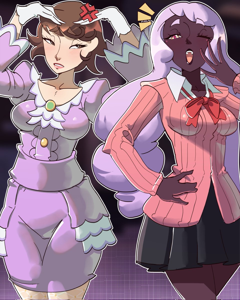 ExceedXatu's tweet photo. Yukari and Jacinthe outfit swap! 💘 https://t.co/iSwGsIbMwG