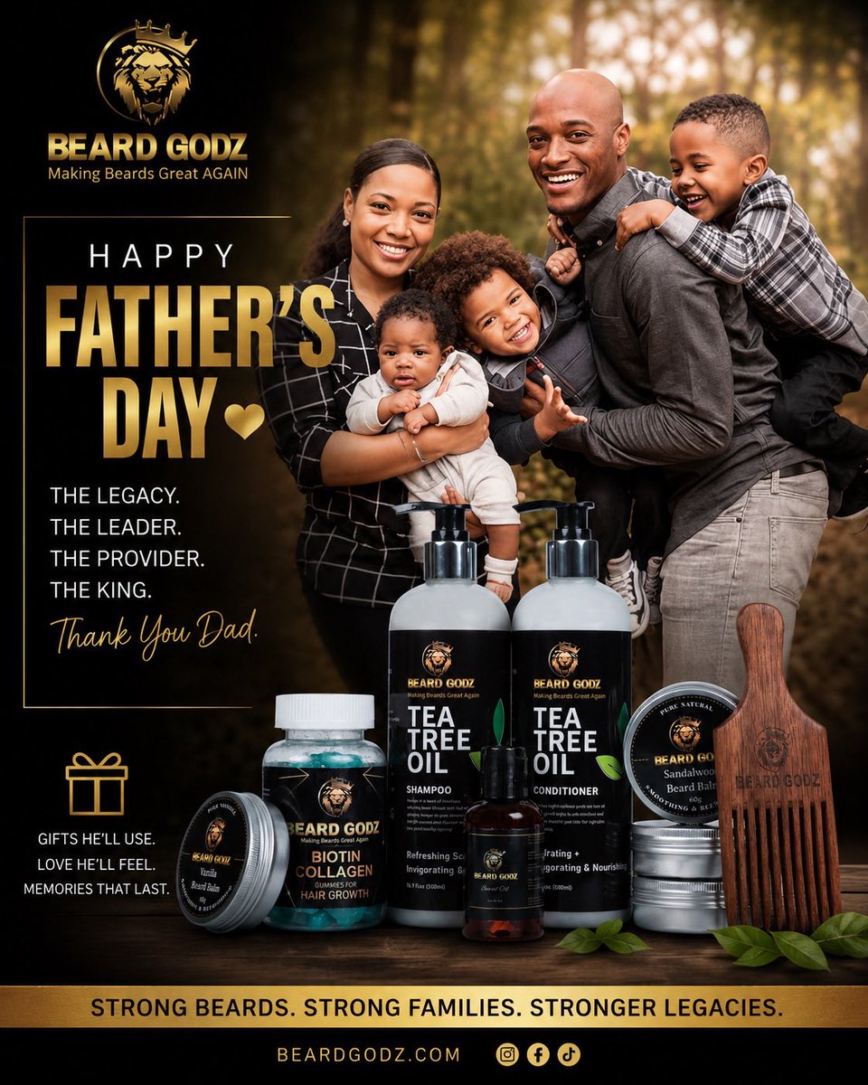 beard_godz's tweet photo. Father’s Day is approaching. Celebrate and Honor that love one with our @beard_godz products. Shop https://t.co/bj2ZfumYwR #fathersday #beardgodz https://t.co/mwulqwYrRp